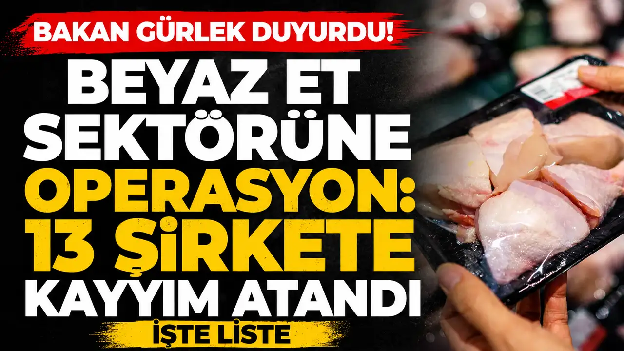 Bakan Gürlek duyurdu! Beyaz et sektörüne operasyon: 13 şirkete kayyım atandı