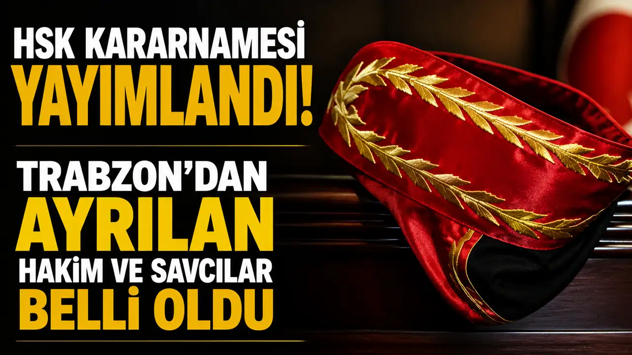 HSK kararnamesi yayımlandı! Trabzon’dan ayrılan hakim ve savcılar belli oldu