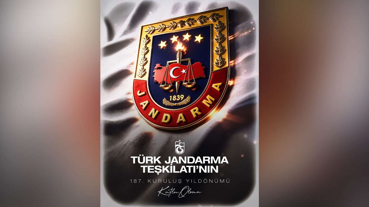 Trabzonspor’dan Jandarma Teşkilatı’na kutlama mesajı