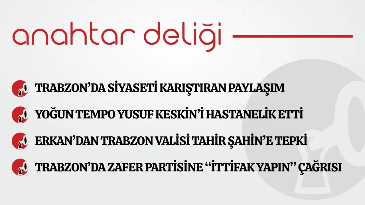 Anahtar Deliği 15.06.2026 Trabzon’da siyaseti karıştıran paylaşım