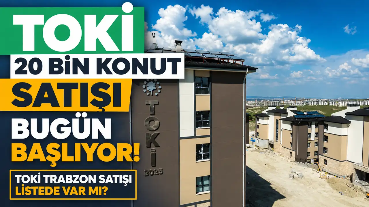 TOKİ 20 bin konut satışı bugün başlıyor! TOKİ Trabzon satışı listede var mı? 20 bin konut başvurusu nasıl yapılır