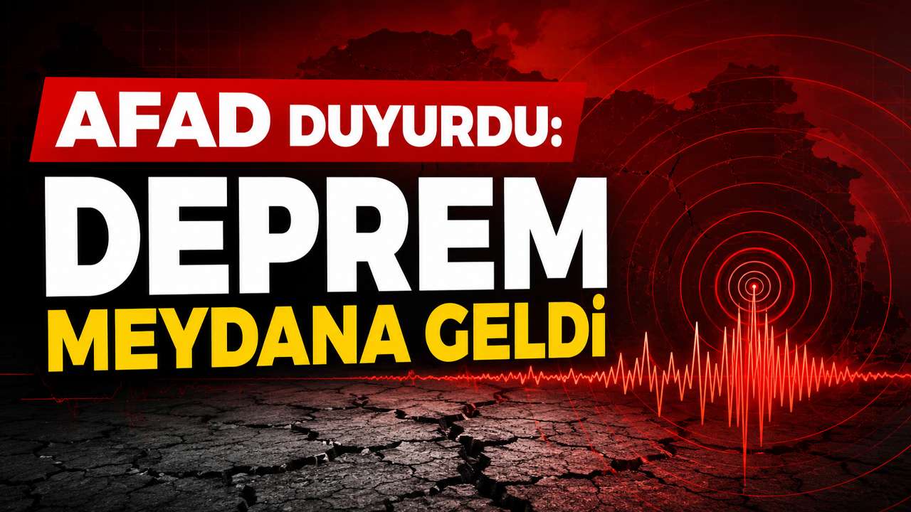 AFAD duyurdu: Deprem meydana geldi