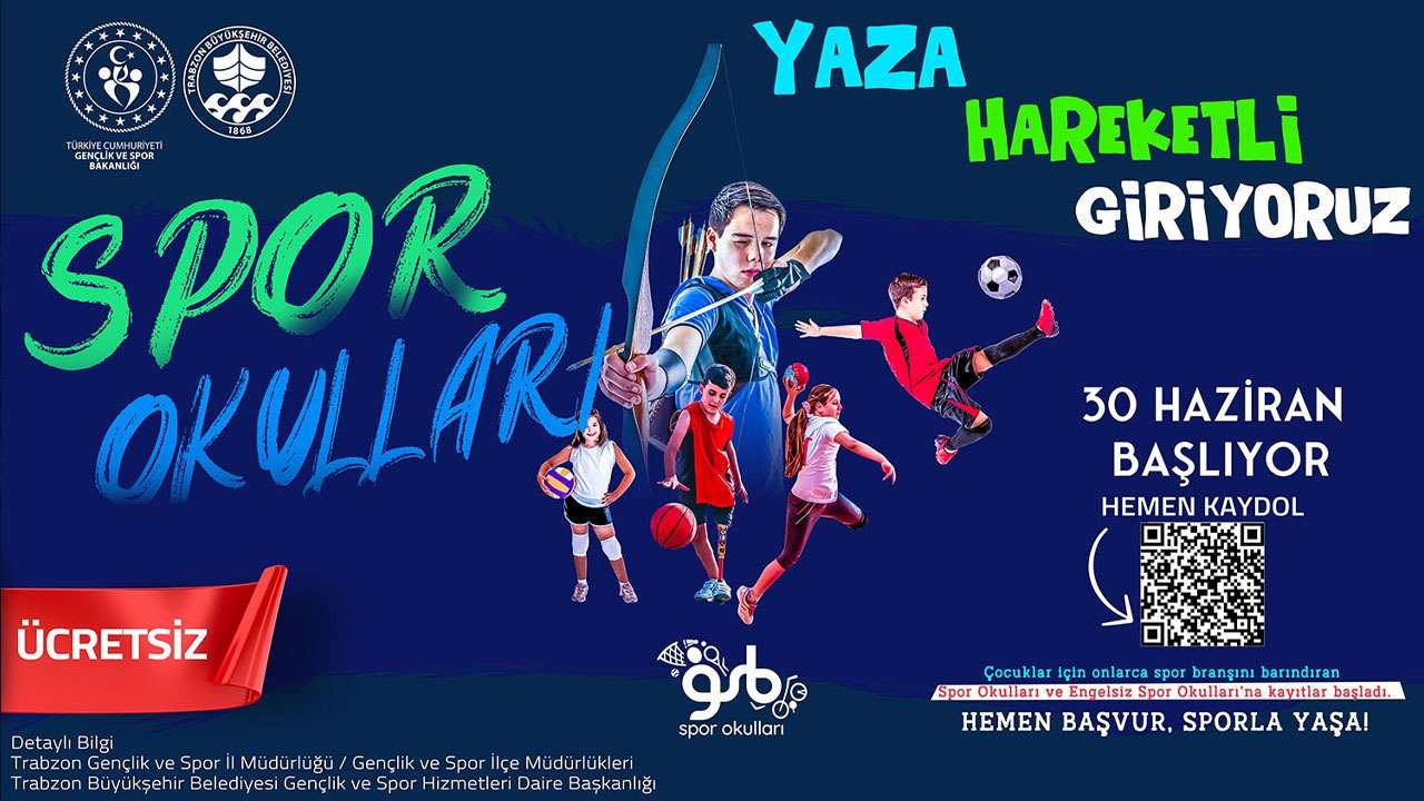 Trabzon’da Yaz Spor Okulları için kayıtlar başladı