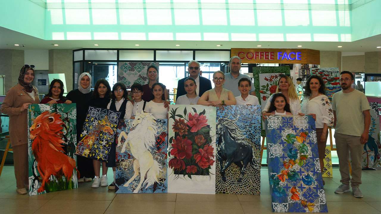 Ordu'da üstün yetenekli çocuklardan 100 eserle sanat şöleni