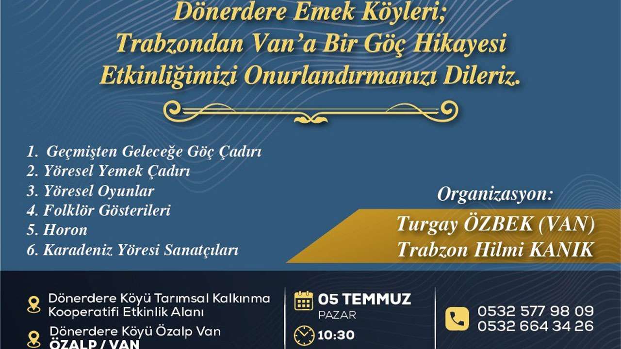 Trabzon’dan Van’a uzanan göçün 61 yıllık hikâyesi yaşatılacak