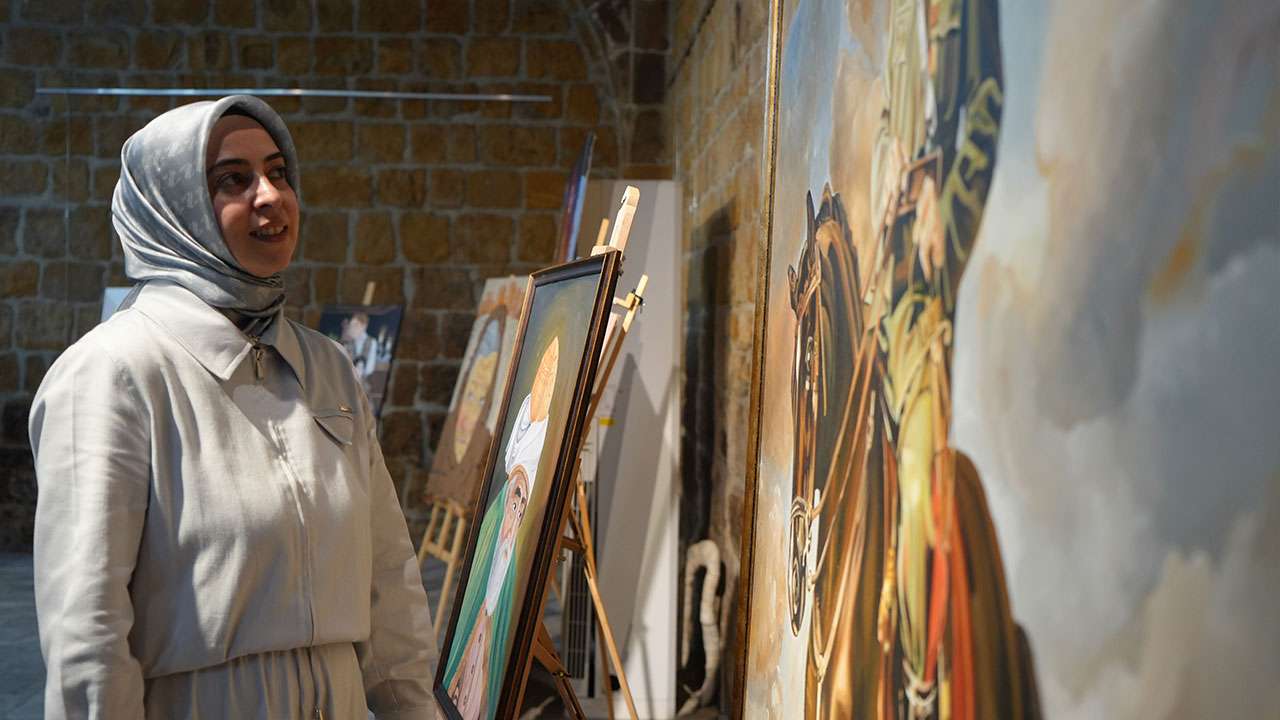 Bayburtlu genç sanatçıların eserleri Taşhan’da görücüye çıktı