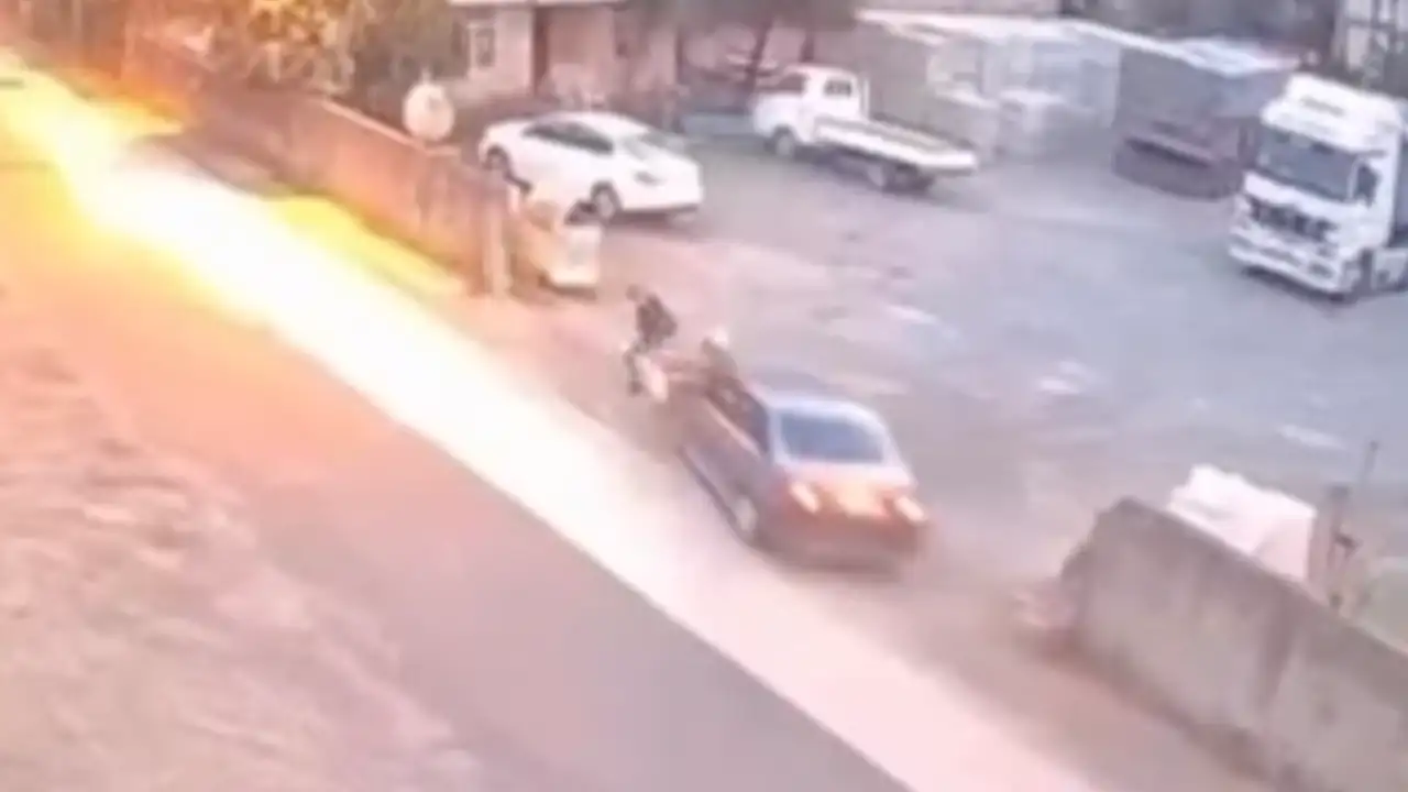 Artvin'de yürekleri ağza getiren kaza! 2 yaya ve 1 köpeğe çarptığı an kamerada