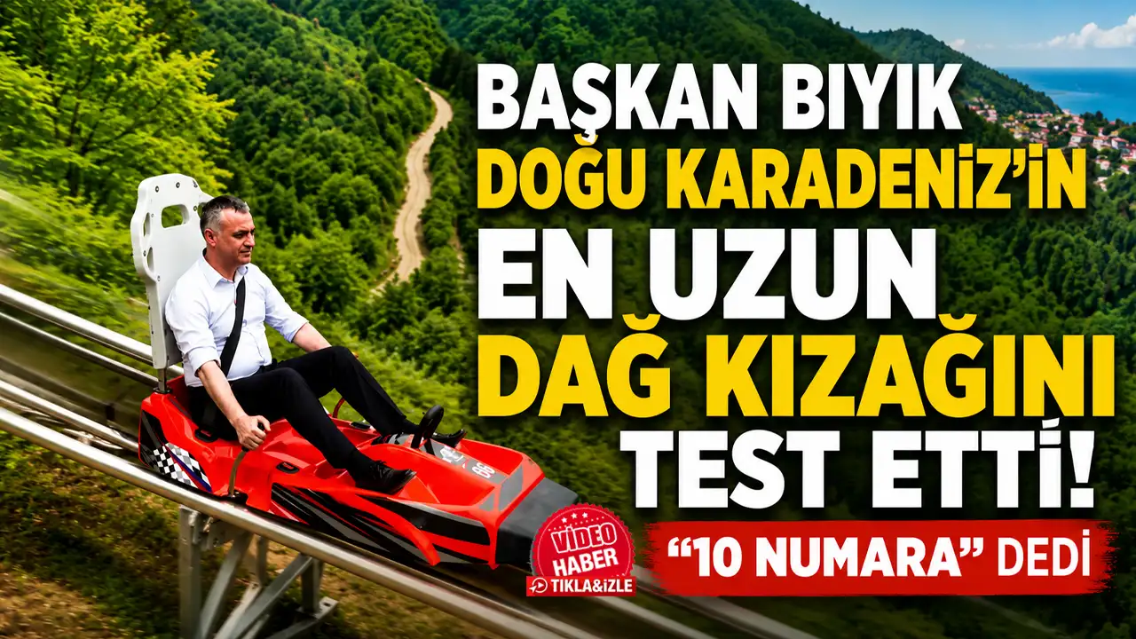 Başkan Bıyık Doğu Karadeniz'in en uzun dağ kızağını test etti: 