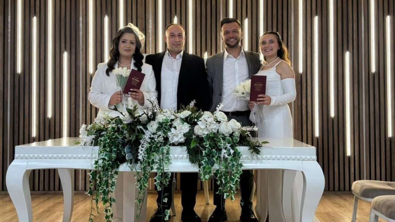 Ordu’da çocukluk arkadaşları aynı gün dünyaevine girdi