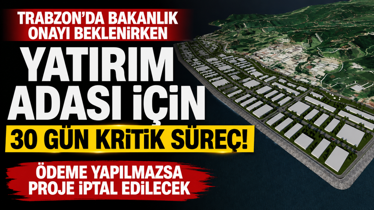 Trabzon Yatırım Adası için 30 gün kritik süreç Ödeme yapılmazsa proje iptal edilecek