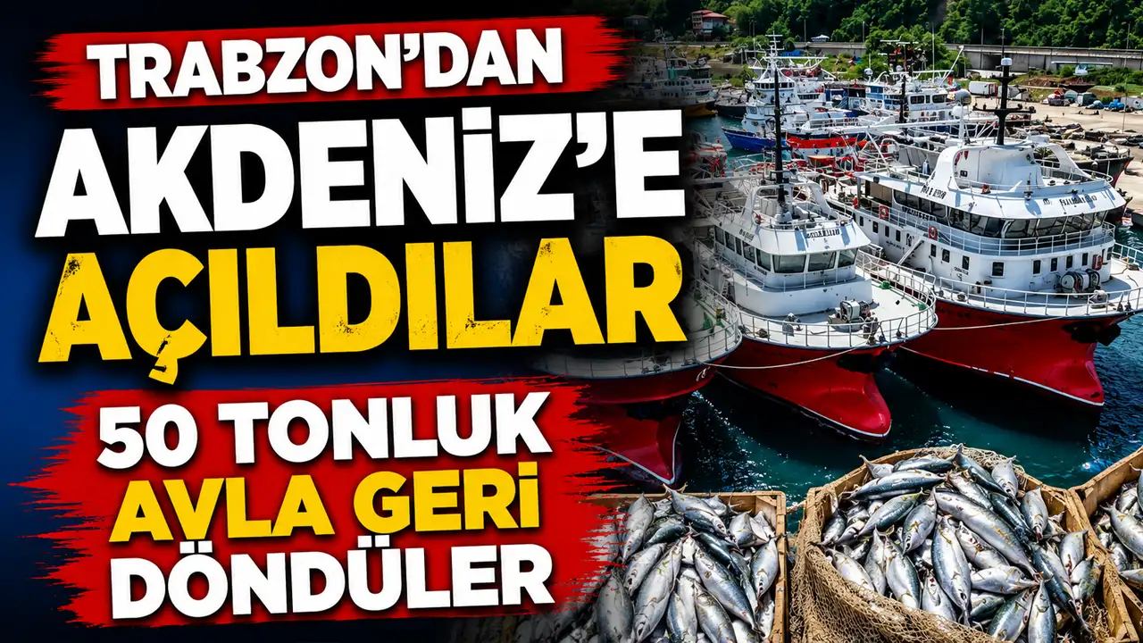 Trabzon'dan Akdeniz'e açıldılar: 50 tonluk avla geri döndüler