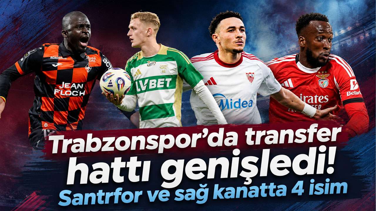 Trabzonspor’da transfer hattı genişledi! Santrfor ve sağ kanatta 4 isim