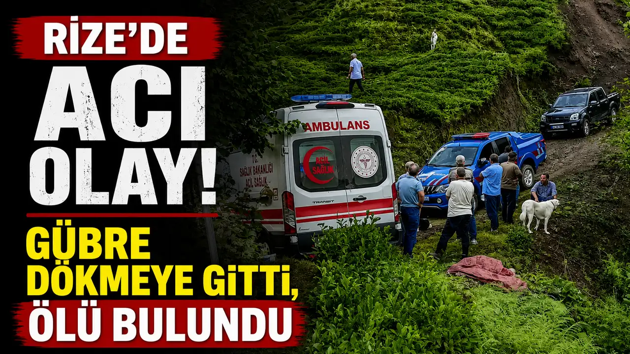 Rize'de acı olay! Gübre dökmeye gitti, ölü bulundu