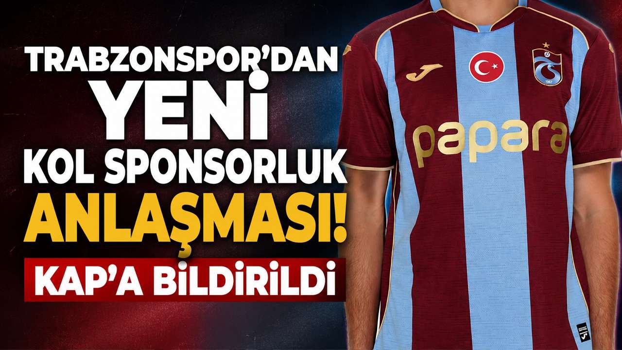 Trabzonspor'dan yeni kol sponsorluk anlaşması! KAP'a bildirildi