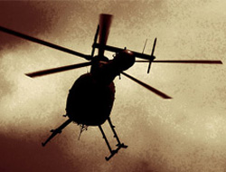 Askeri helikopterde büyük panik