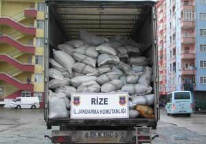 19 ton kaçak çay ele geçirildi