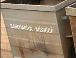 Çöp konteynerine kürtçe yazı!