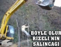 Böyle olur Rizelinin salıncağı