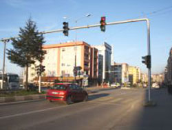 Trabzon'daki ışıklarda zor anlar