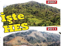 Rize'deki HES pes dedirtti!