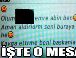 Mesaj skandalındaki ifadeler!