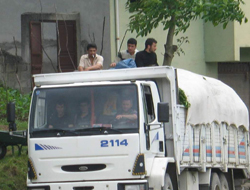 Kamyonla tehlikeli yolculuk!