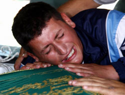 Terörist sanılan gence son görev