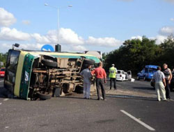Tekirdağ'da kaza: 9 asker yaralı!