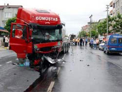Freni patladı mahalleyi dağıttı