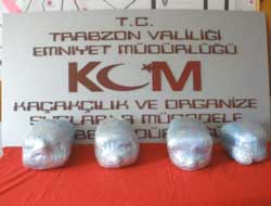 Trabzon'dan giderken yakalandı