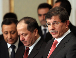 Davutoğlu'ndan Barzani'ye ...