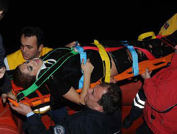 Aracıyla denize uçtu