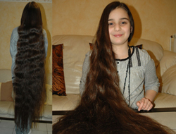 Boyu kadar saçı var!