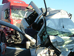 Tır şarampole devrildi