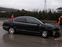 Belediye başkanı kaza geçirdi