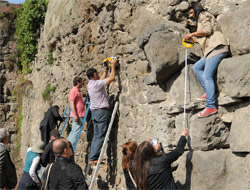 Ortahisar'da yeraltı şehri çalışması