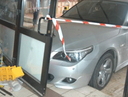 Şöför el frenini çekmeyi unutunca