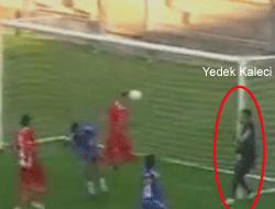 Yedek kaleci golü kurtardı