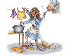 Genç kızlar 'ev işiyle' meşgul