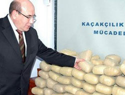 Bavul içinde 55 kilo uyuşturucu