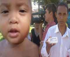 Ölü çocuk gömülürken su istedi