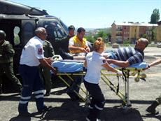 Mantar toplarken ayı saldırdı