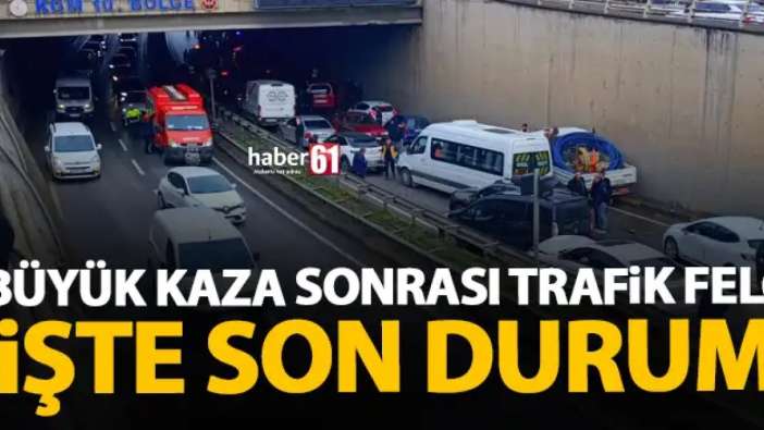 Trabzon'da trafik felç! Kuyruk Yomra'ya kadar uzandı