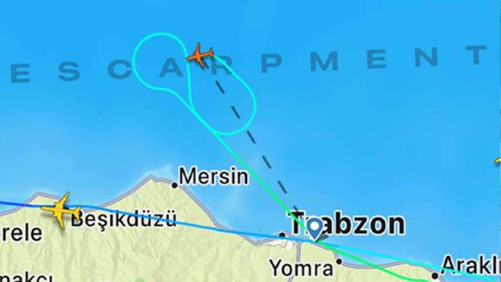Trabzon semalarında hareketli anlar: Defalarca denedi Trabzon'a inemedi