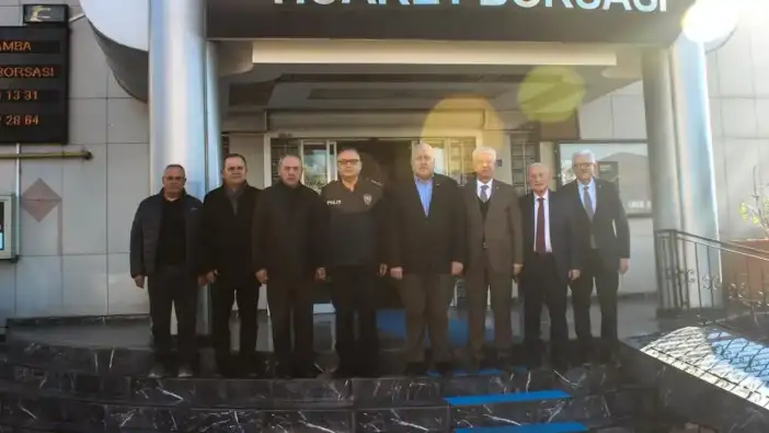 Çarşamba Ticaret Borsası’ndan Emniyet Müdürü Ferdi Kuyu’ya ziyaret