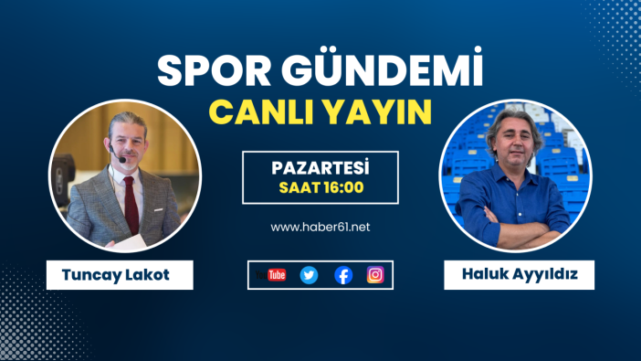 Trabzonspor'daki tüm gelişmeler 'Spor Gündemi'nde: Saat 16:00'da Haber61TV'de