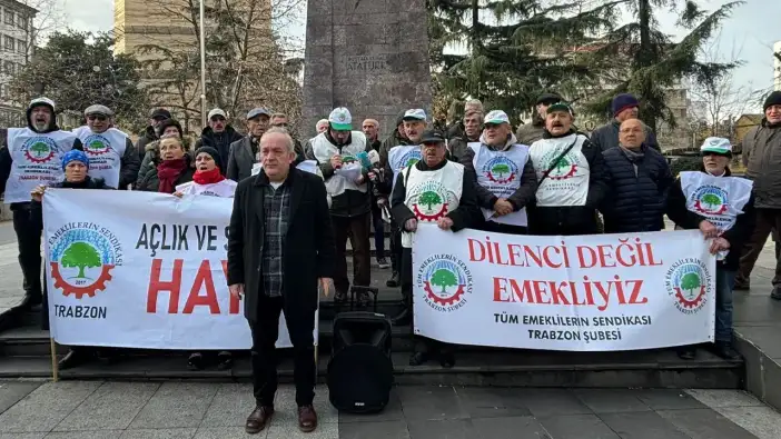 Trabzon’da emeklilerden sert tepki: “Geçinemiyoruz, duyun bizi”