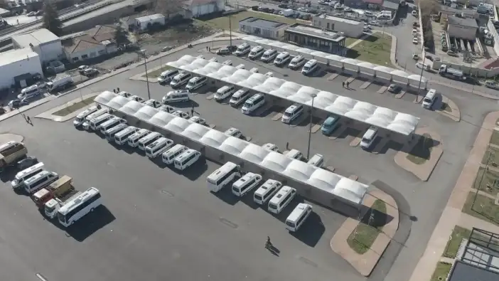 Trabzon'da dolmuşlar yeni yerlerine taşınıyor