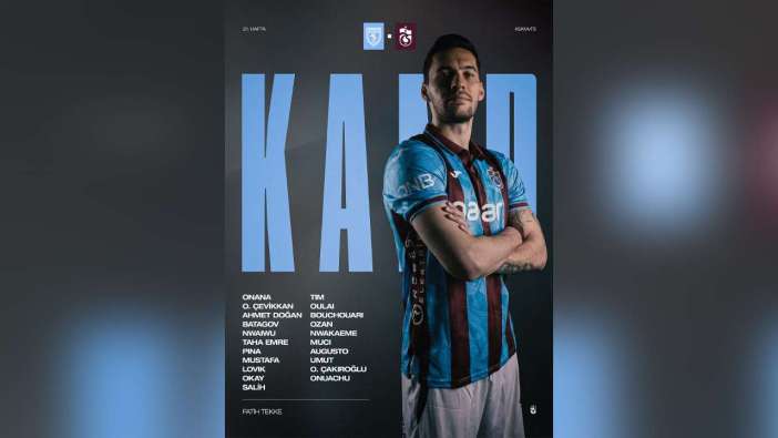 Trabzonspor'un Samsunspor maç kamp kadrosu belli oldu