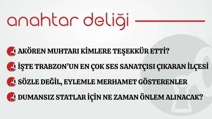 Anahtar Deliği 07.02.2026-  İşte Trabzon’un en çok ses sanatçısı çıkaran ilçesi
